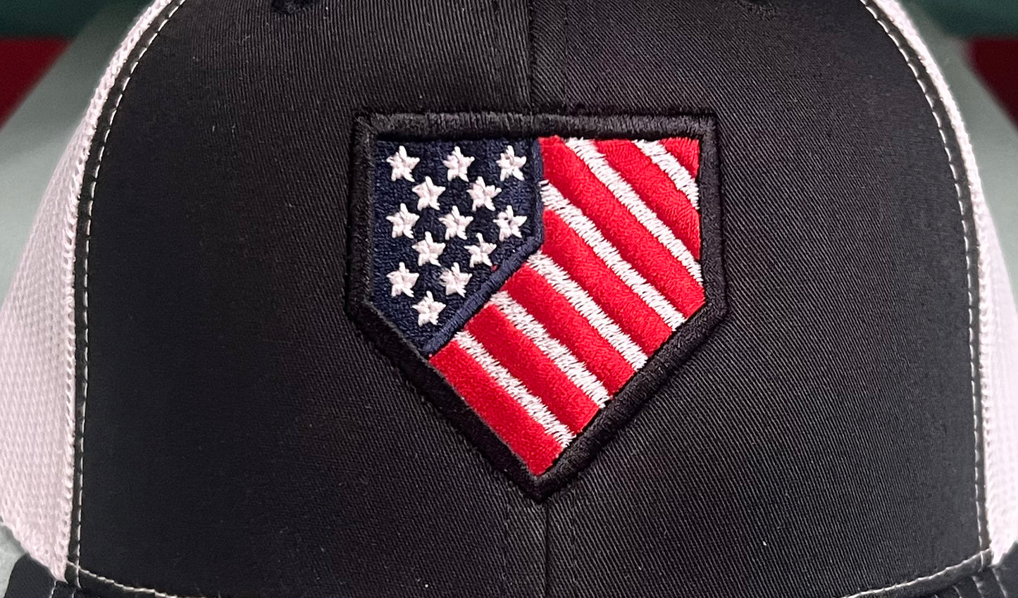 Homeplate USA Flag - R112 Black/White