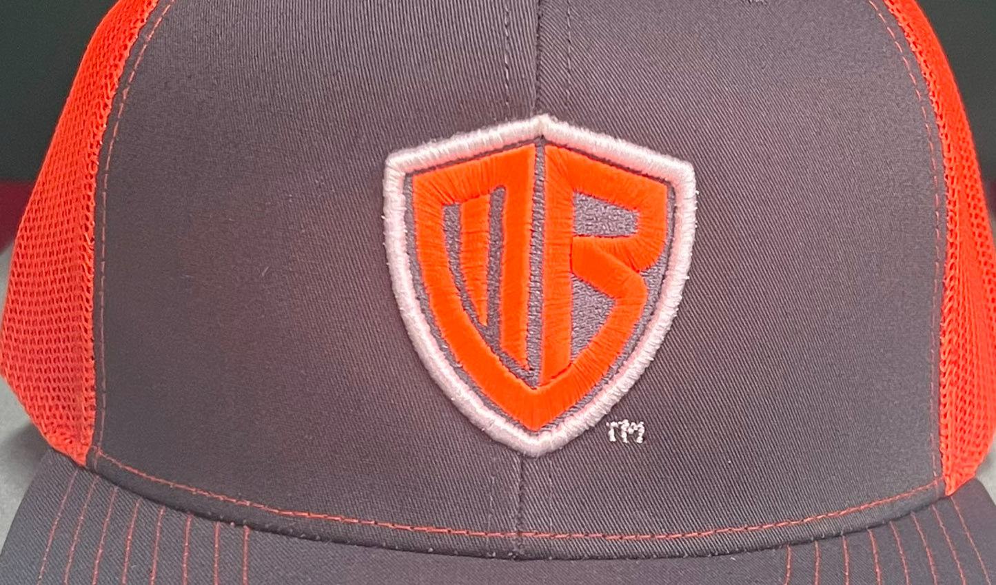 MB Shield - Richardson 112 Snapback - Charcoal/Neon Orange