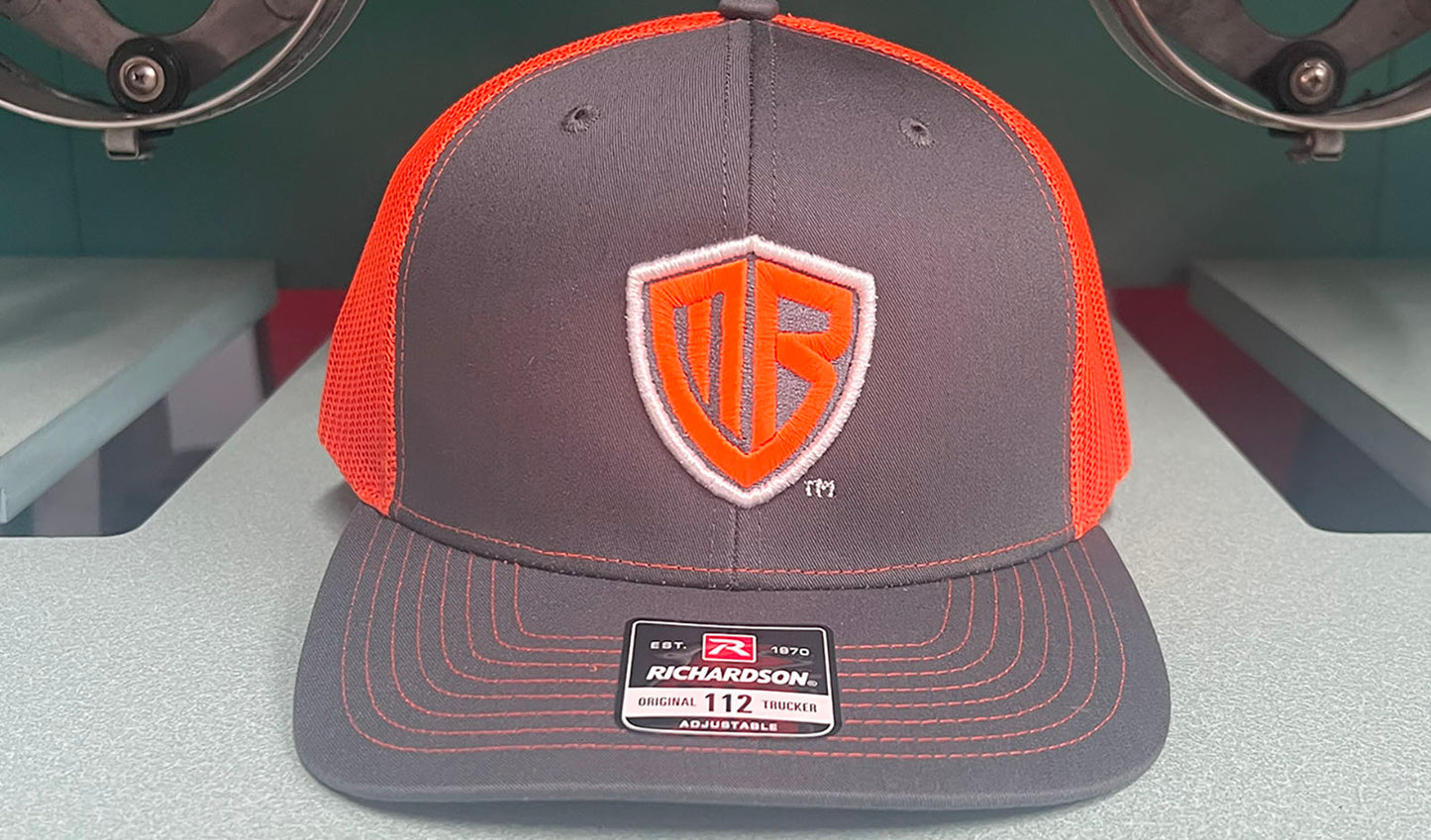 MB Shield - Richardson 112 Snapback - Charcoal/Neon Orange