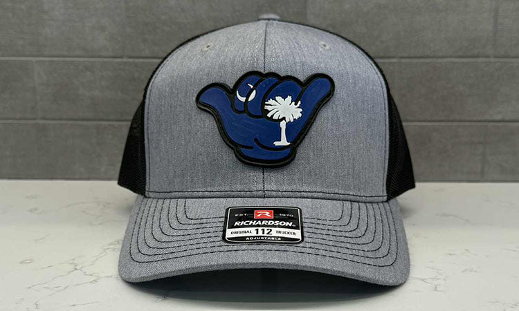 South Carolina Flag PVC Patch Hang Loose - 112 Snapback Heather Gray/Black