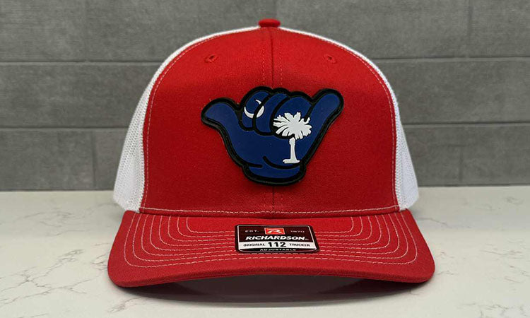 South Carolina Flag PVC Patch Hang Loose - 112 Snapback Red/White