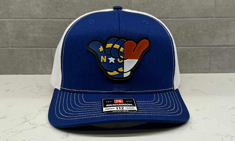 North Carolina Flag PVC Patch Hang Loose - 112 Snapback Royal Blue/White