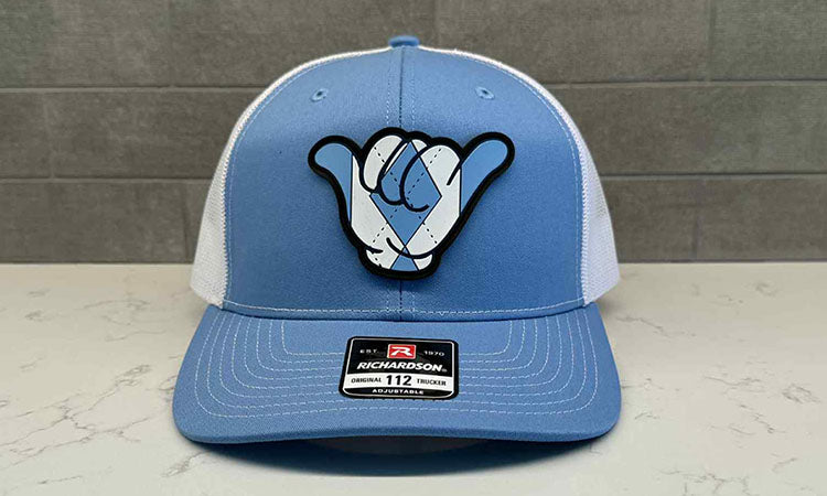 Tarheels PVC Patch Hang Loose - 112 Snapback Columbia Blue/White