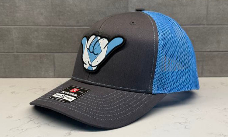 Tarheels PVC Patch Hang Loose - 112 Snapback Charcoal/Columbia Blue