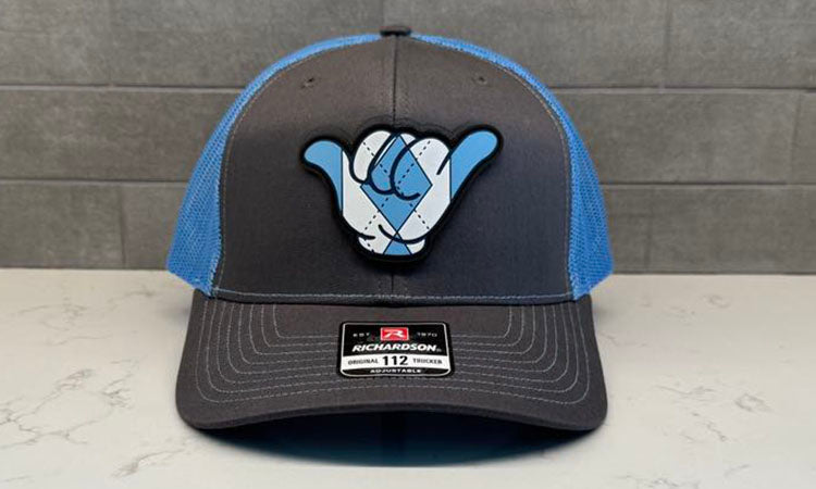 Tarheels PVC Patch Hang Loose - 112 Snapback Charcoal/Columbia Blue
