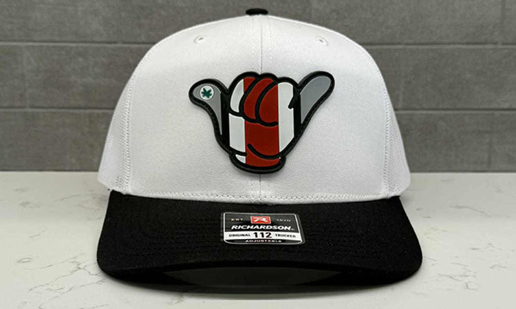 Ohio State Buckeyes PVC Patch Hang Loose - 112 Snapback White/Black