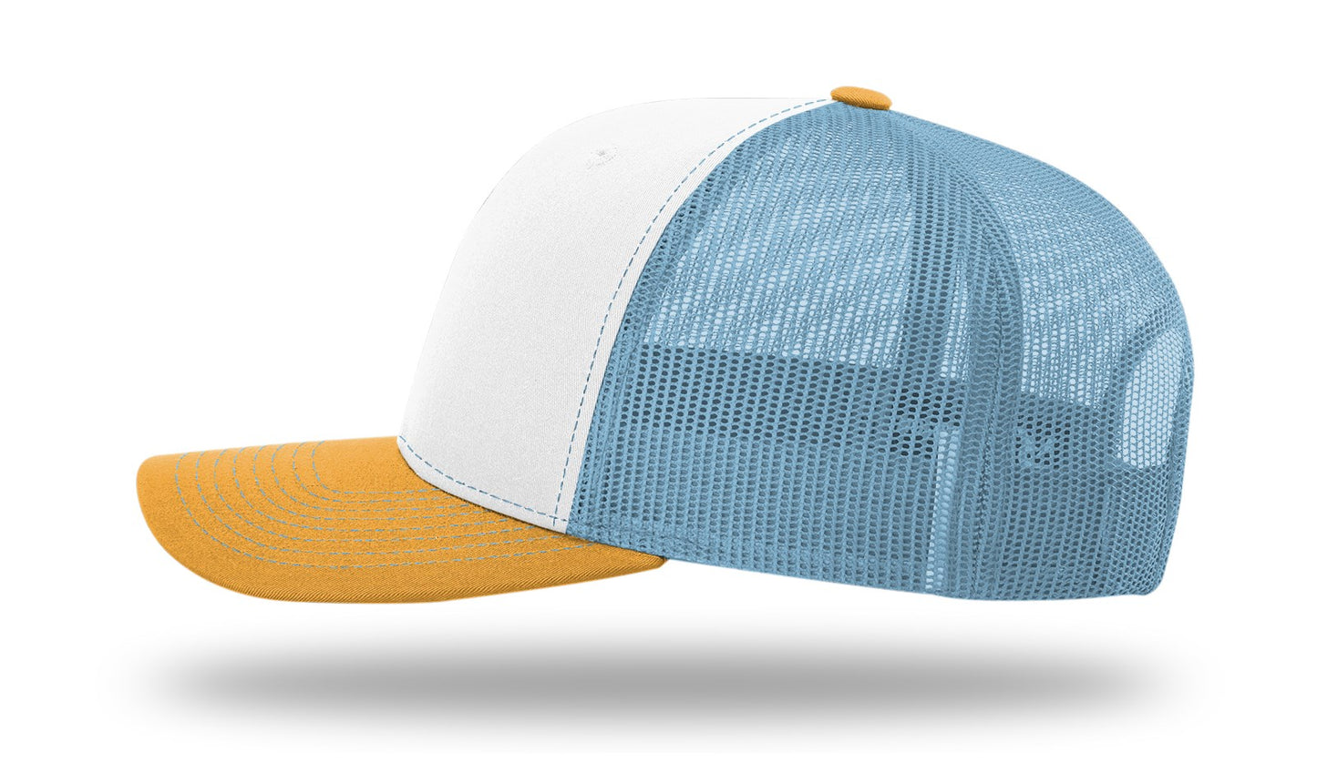 Angry Pineapple PVC Patch Hang Loose - R112 SnapBack White/Blue/Yellow