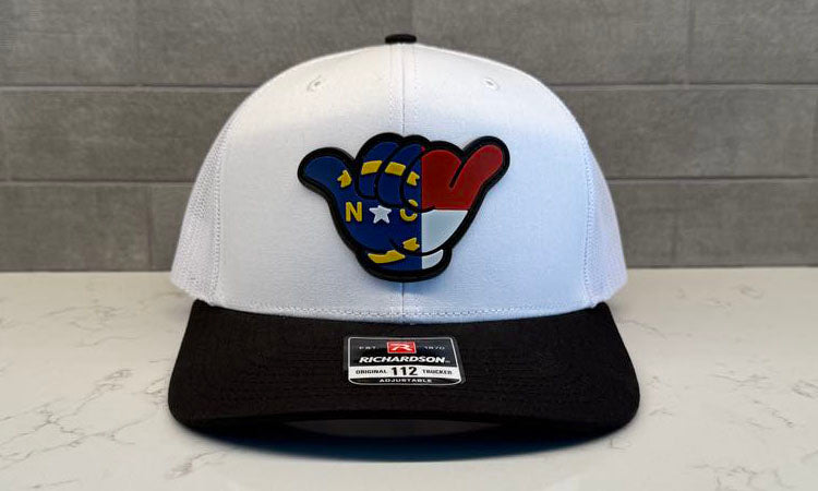 North Carolina Flag PVC Patch Hang Loose - 112 Snapback White/Black