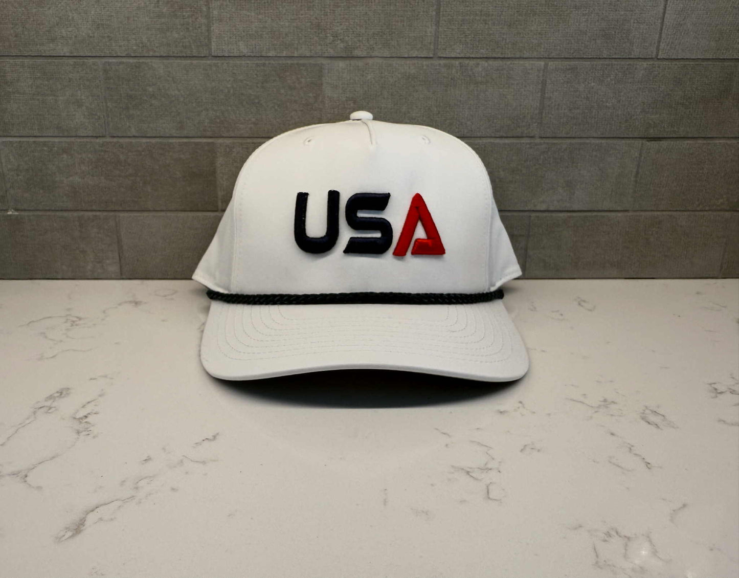 Ryder Cup USA Hat - Richardson 258 ROPE Snapback White 3D Puff