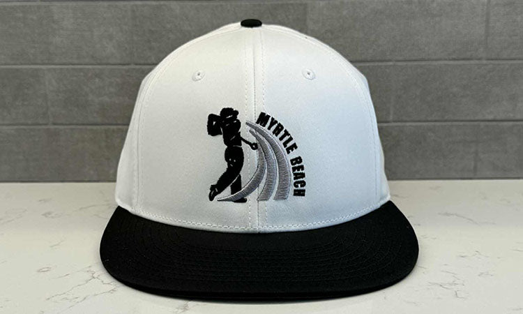 Myrtle Beach Golf Hat - Richardson PTS30 White/Black