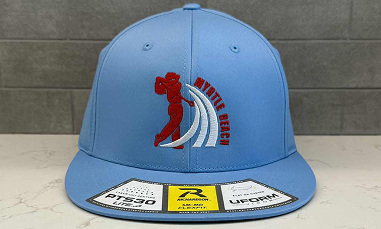 Myrtle Beach Golf Hat - Richardson PTS30 Carolina Blue