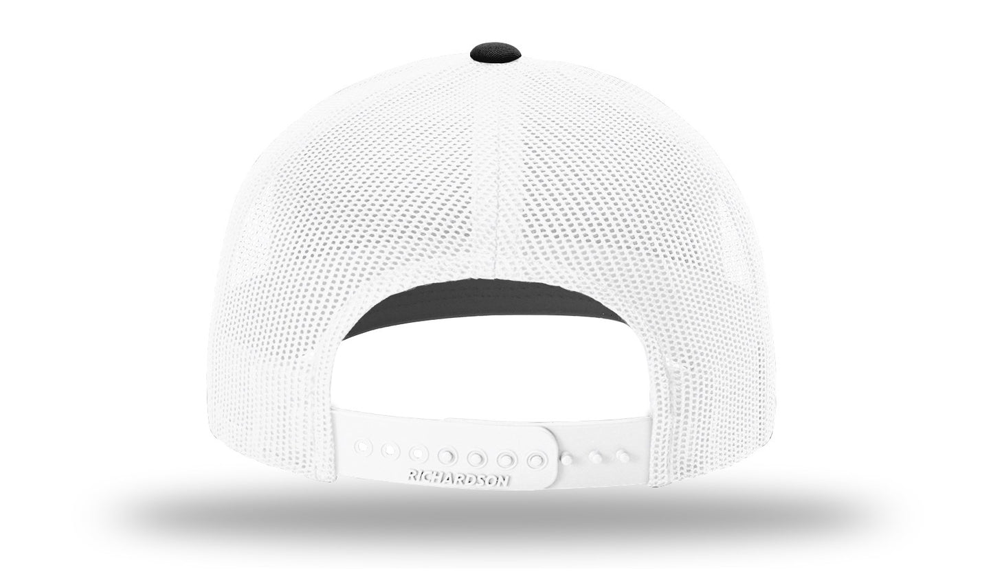 MB Shield - Richardson 112 Snapback - Black/White with Silver MB