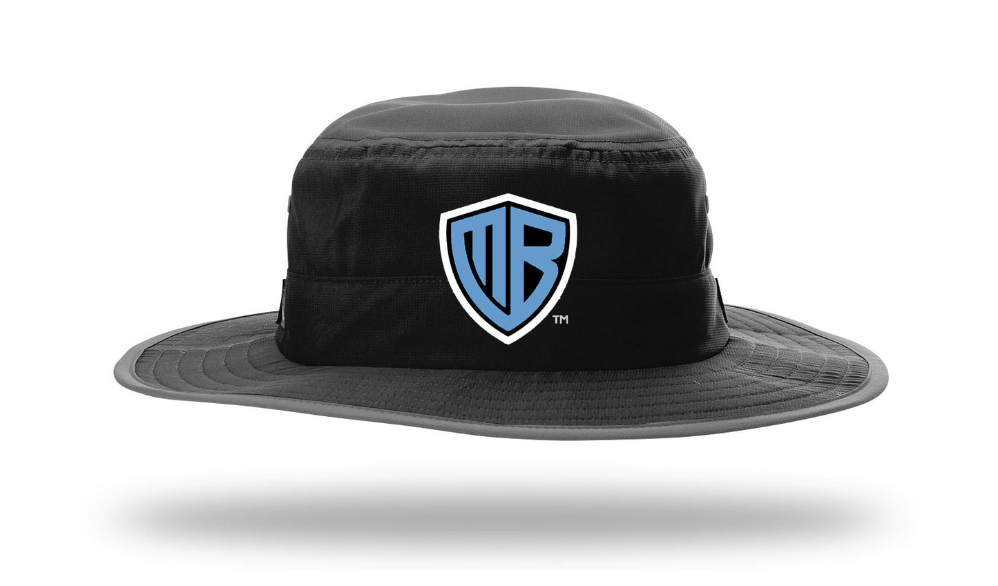 MB Shield Silver w/ Dirty Myrtle - Richardson Black Bucket Hat