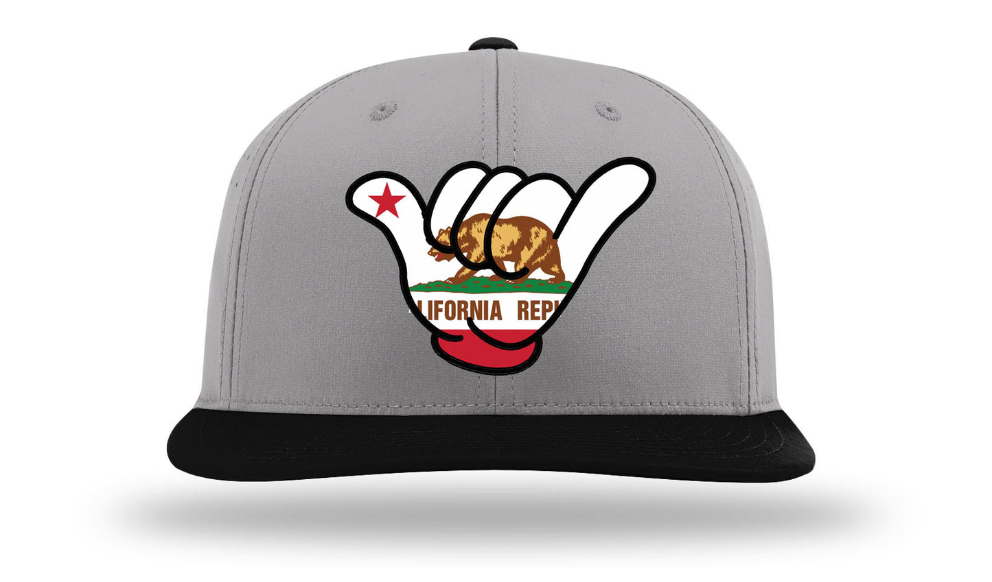 Hang Loose Hand California State Flag - PTS30 Gray/Black