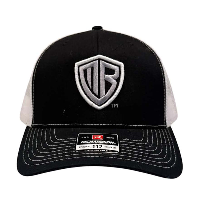 MB Shield - Richardson 112 Snapback - Black/White with Silver MB
