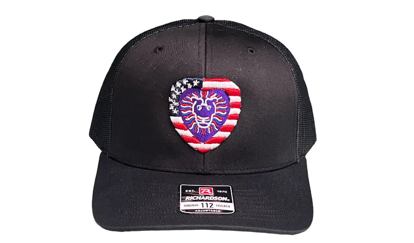 Heart of the Lion - R112 Solid Black Snapback