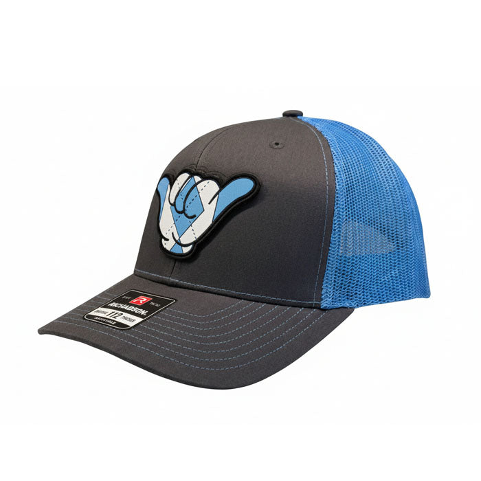 Tarheels PVC Patch Hang Loose - 112 Snapback Charcoal/Columbia Blue