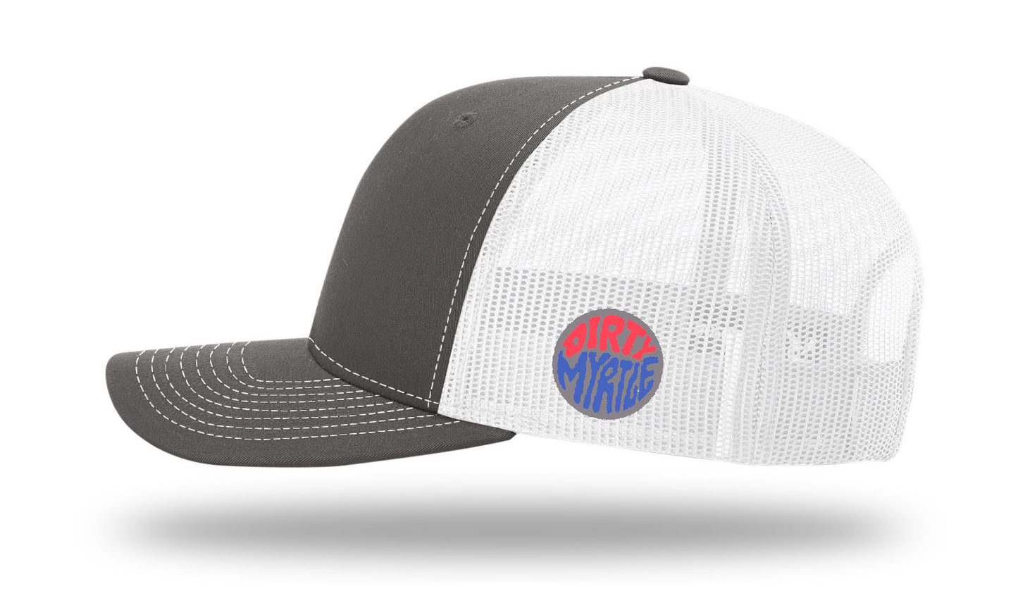 USA Flag PVC Patch Hang Loose - R112 Snapback Charcoal/White