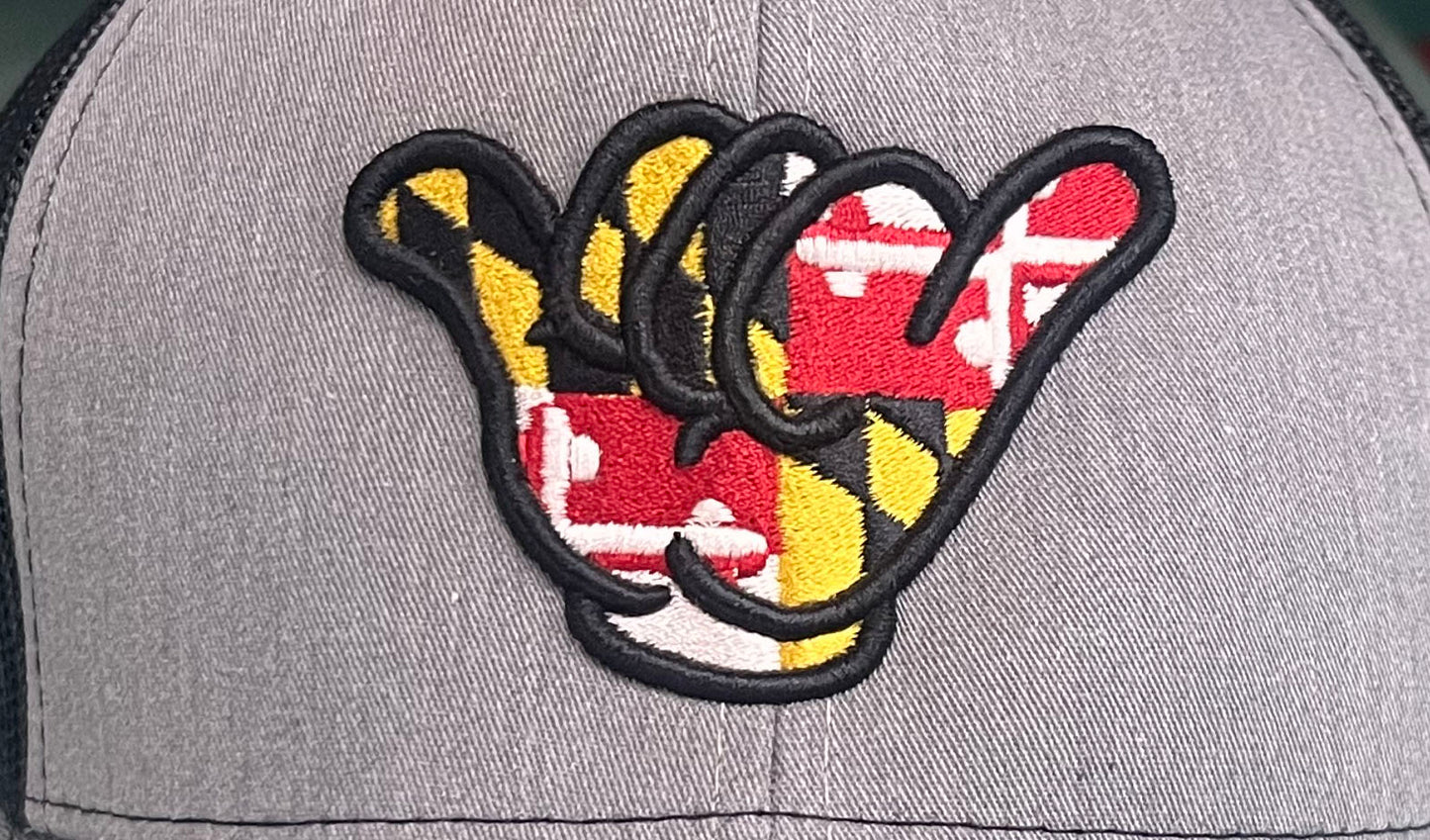 Maryland Flag Hang Loose - Richardson 112 Heather Gray/Black