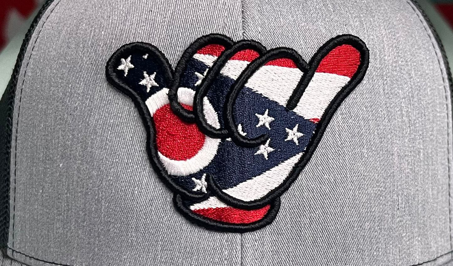 Ohio Flag Hang Loose - Richardson 112 Heather Gray/Black