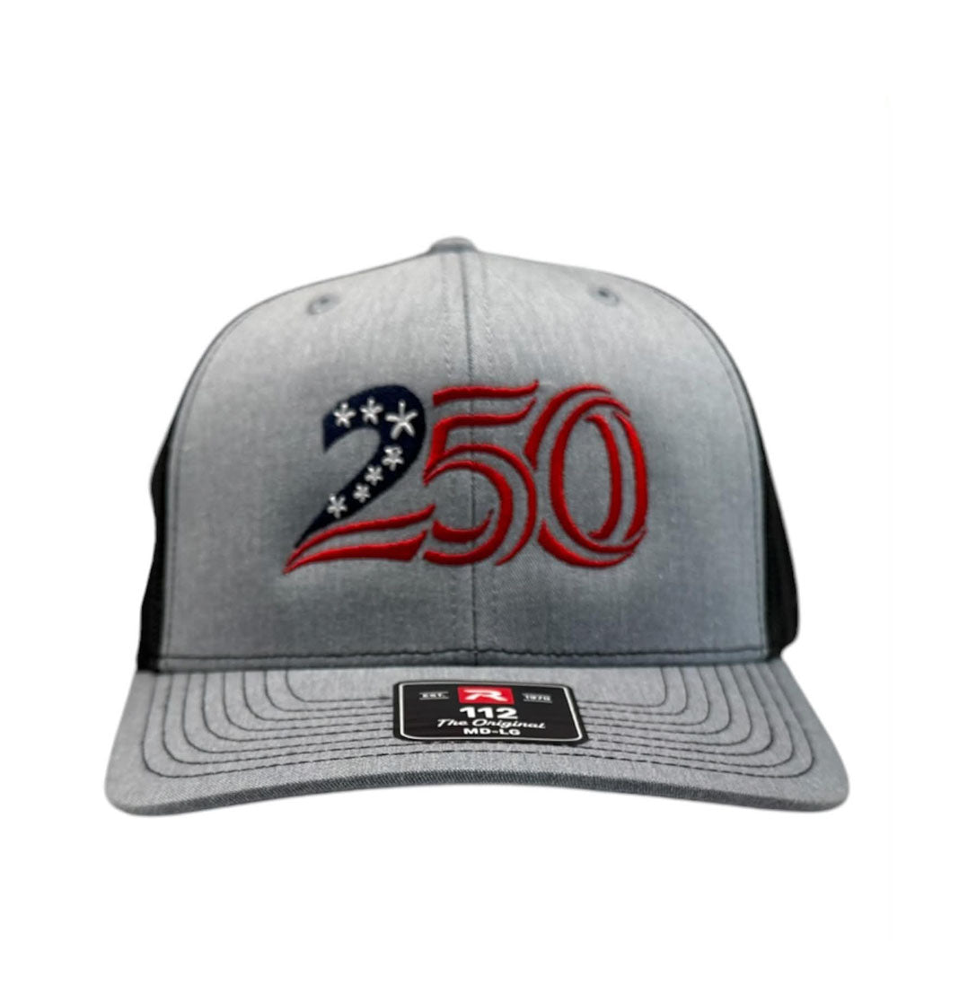 250 Hat - Richardson 112 Snapback Heather Gray/Black