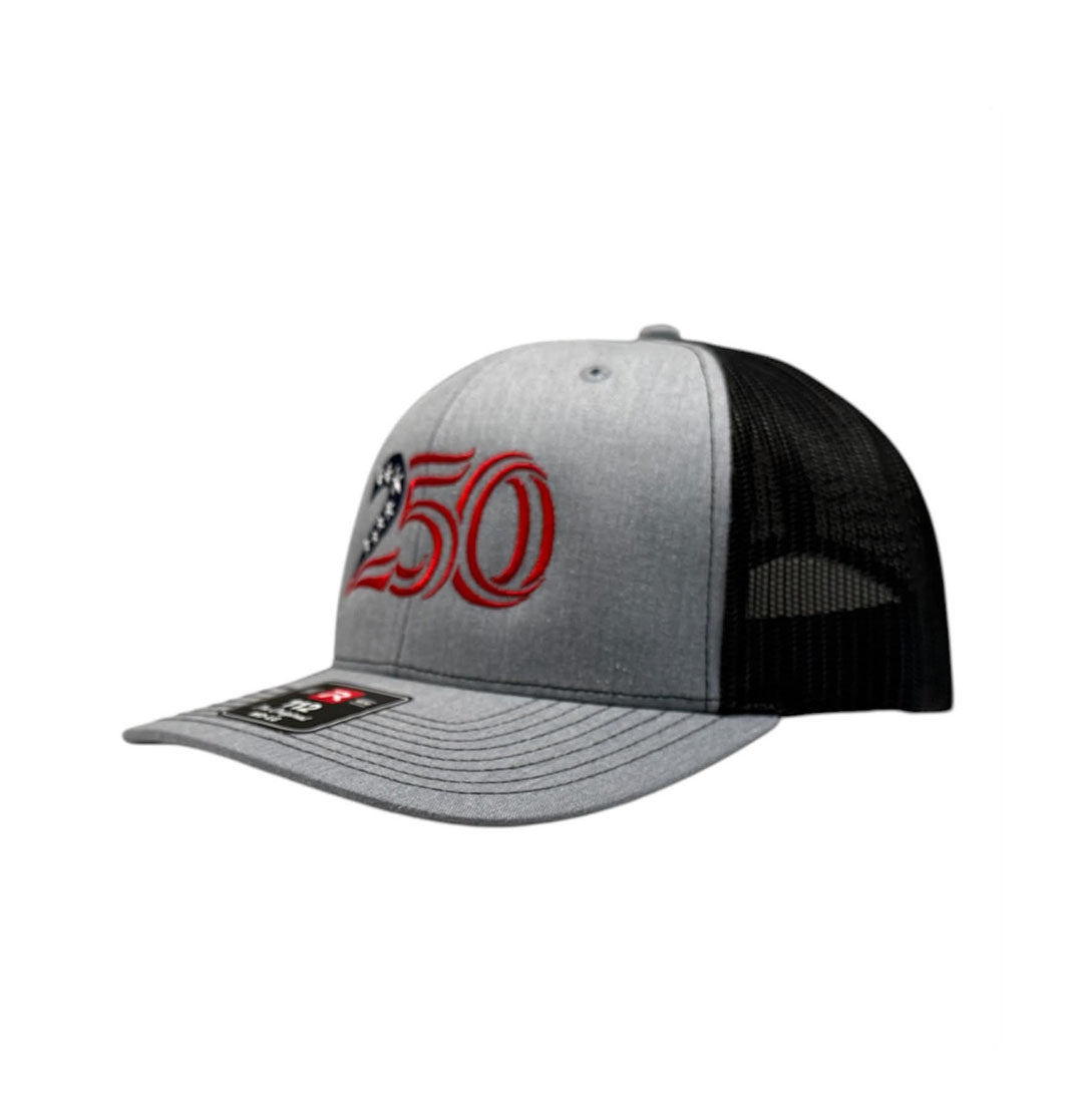 250 Hat - Richardson 112 Snapback Heather Gray/Black