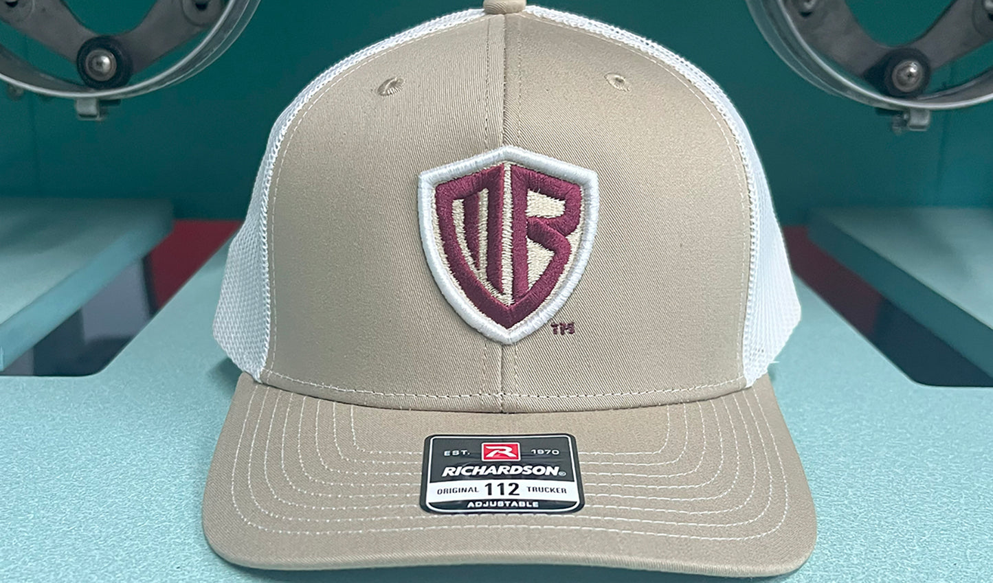 MB Shield - Richardson 112 Snapback - Khaki/White/Burgandy