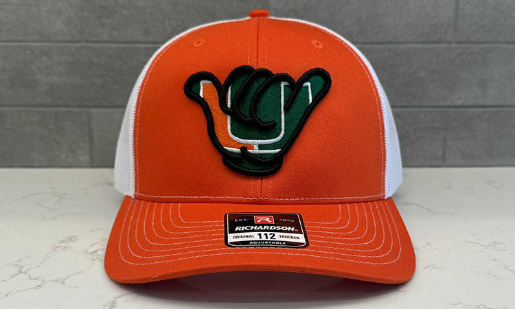 Miami Hurricanes Hang Loose - Richardson 112 Orange/White