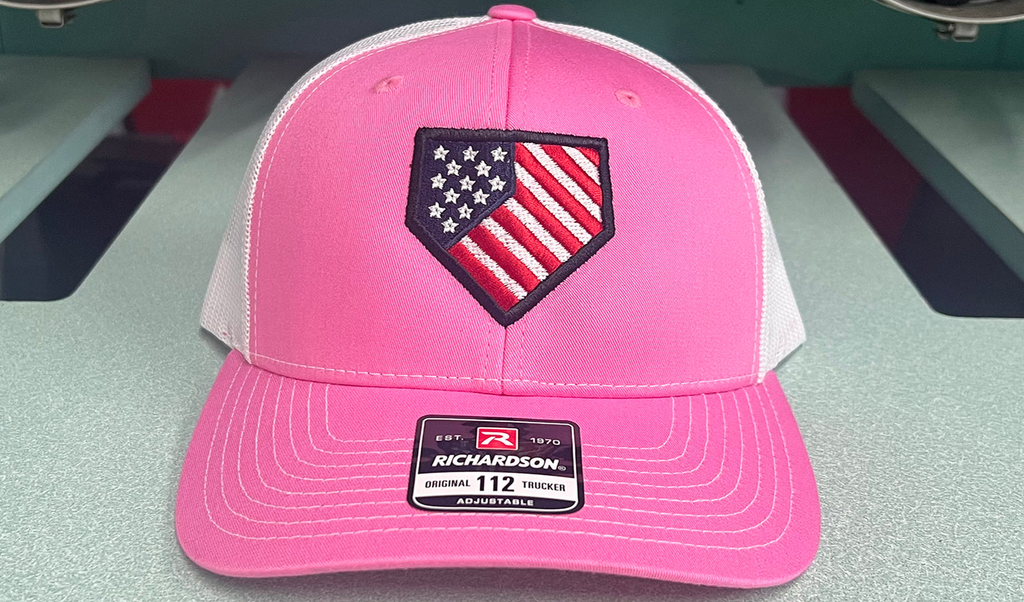 Homeplate USA Flag - R112 Pink/White