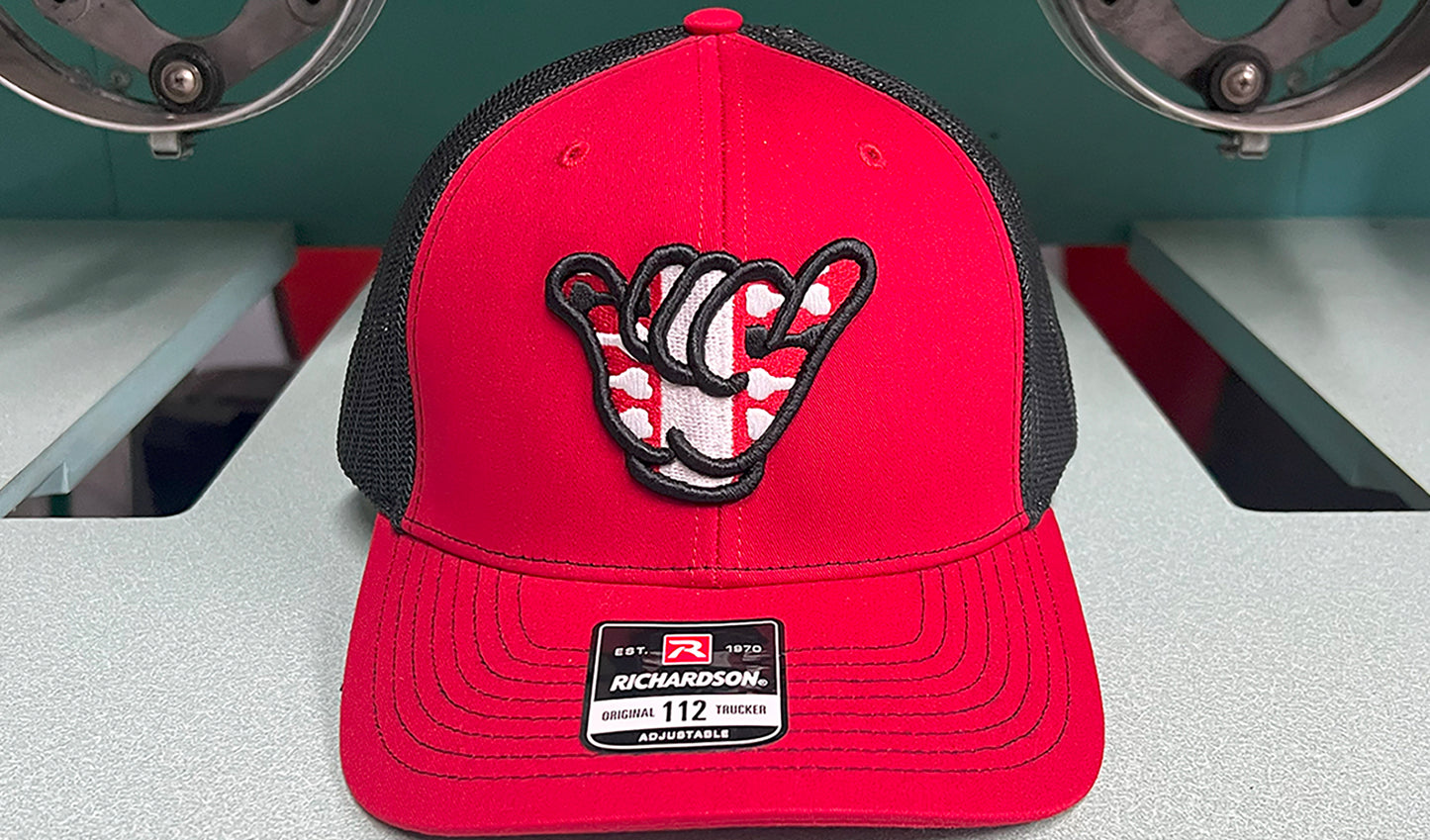 Georgia BullDogs Hang Loose - Richardson 112 Red/Black Snapback