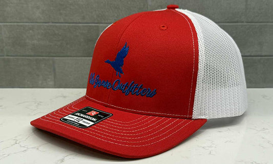 Ole Grove Outfitters Hat - 112 Richardson Snapback Red/White
