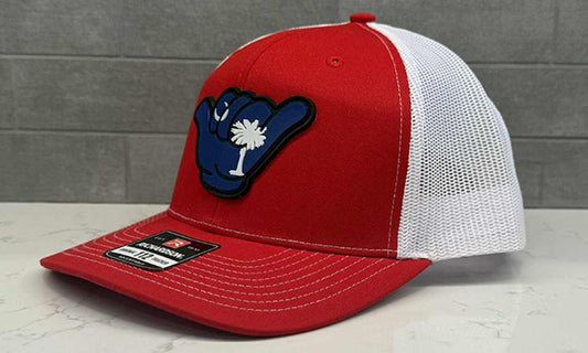 South Carolina Flag PVC Patch Hang Loose - 112 Snapback Red/White
