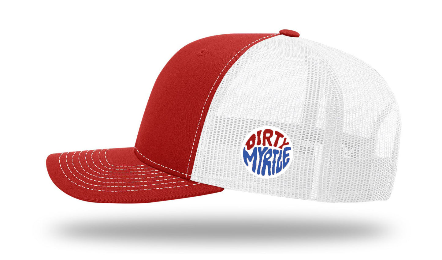 USA Flag PVC Patch Hang Loose - R112 Snapback Red/White