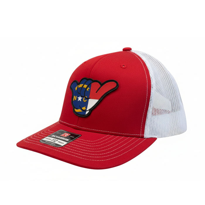 North Carolina Flag PVC Patch Hang Loose - 112 Snapback Red/White