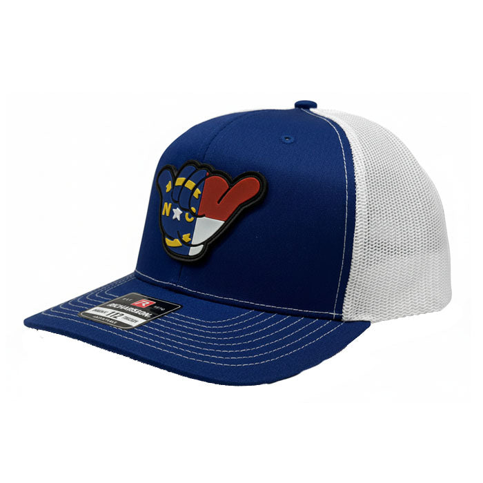 North Carolina Flag PVC Patch Hang Loose - 112 Snapback Royal Blue/White