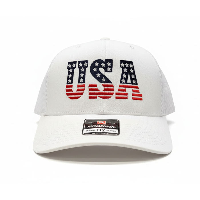 USA Hat - Richardson 112 Snaback Solid White