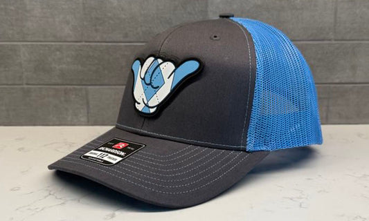 Tarheels PVC Patch Hang Loose - 112 Snapback Charcoal/Columbia Blue