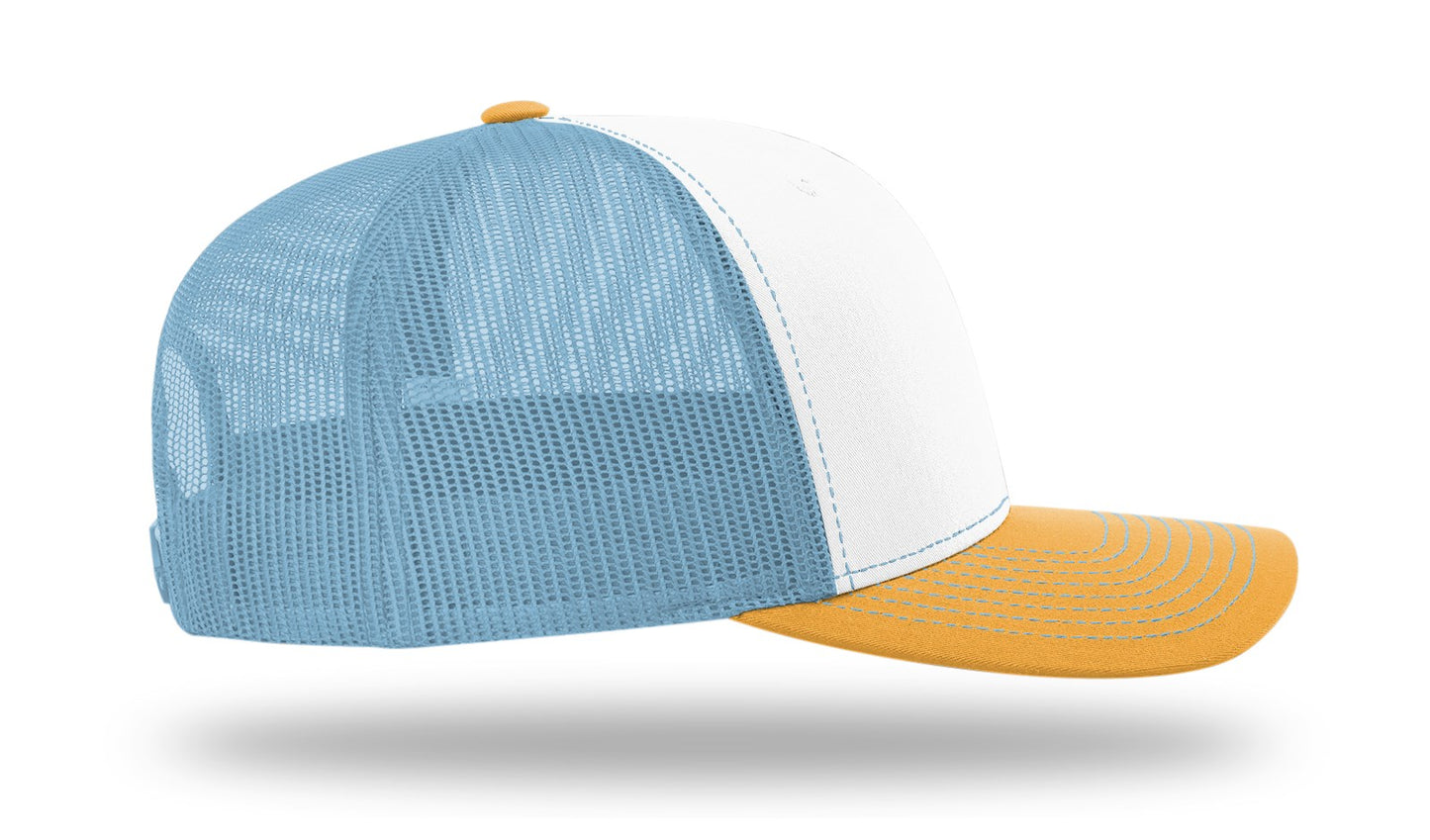 Angry Pineapple PVC Patch Hang Loose - R112 SnapBack White/Blue/Yellow