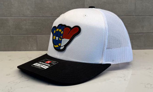 North Carolina Flag PVC Patch Hang Loose - 112 Snapback White/Black