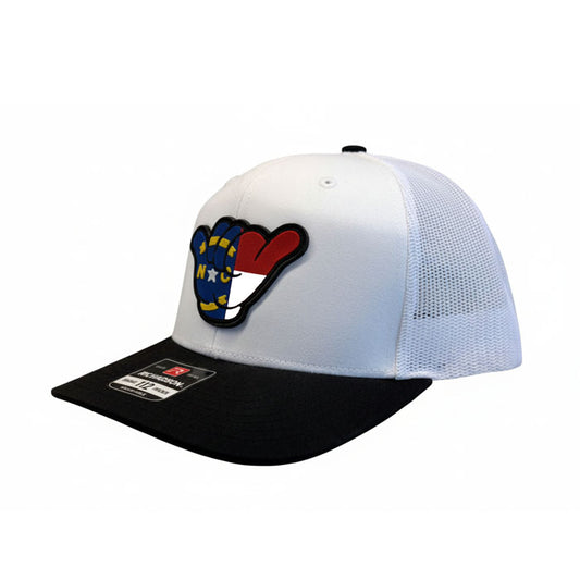 North Carolina Flag PVC Patch Hang Loose - 112 Snapback White/Black