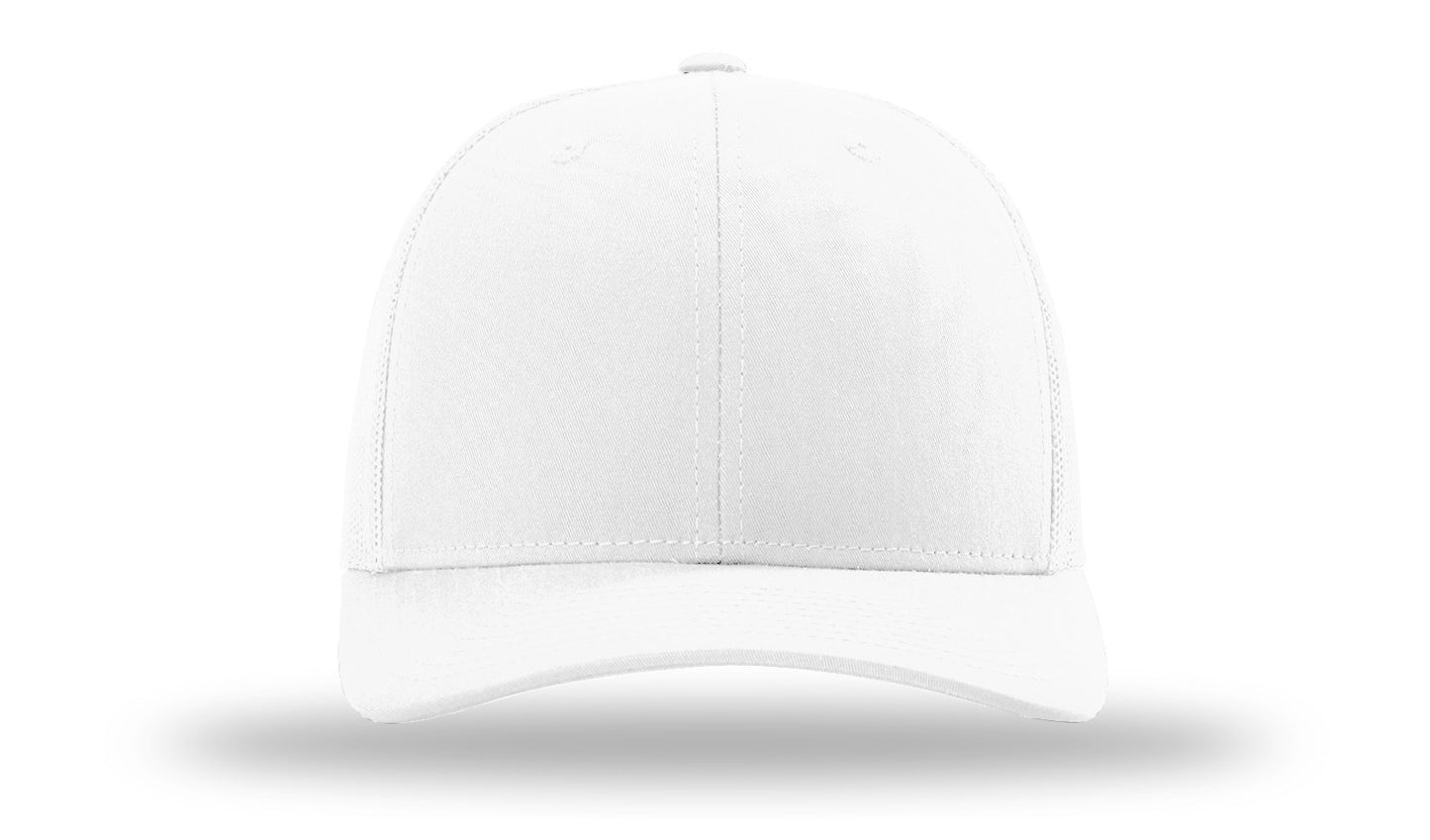 Richardson 112 Mesh Snapback Trucker Caps - WHITE