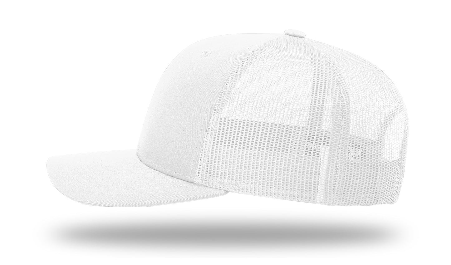 Richardson 112 Mesh Snapback Trucker Caps - WHITE