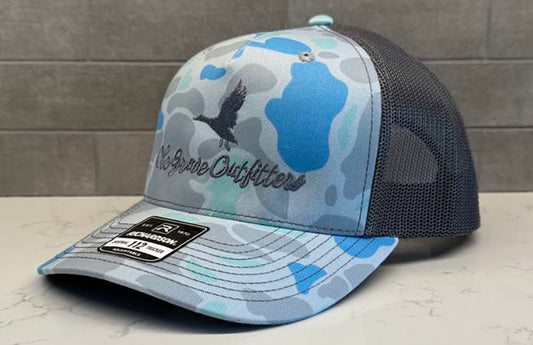 Ole Grove Outfitters Hat - 112 Richardson Snapback Saltwater Duck Camo/Charcoal
