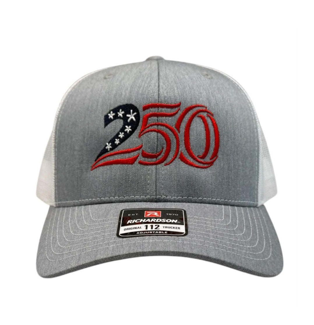250 Hat - Richardson 112 Snapback Heather Gray/White