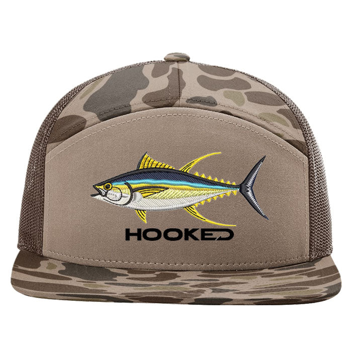 Yellow Fin Tuna - 168P Bark Duck Camo Flat Bill