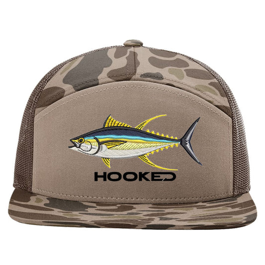 Yellow Fin Tuna - 168P Bark Duck Camo Flat Bill
