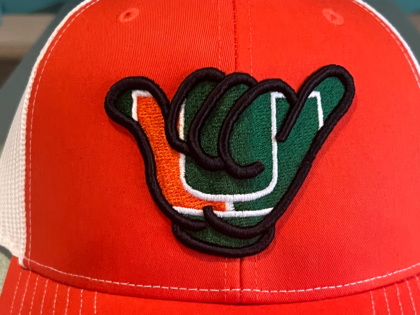 Miami Hurricanes Hang Loose - Richardson 112 Orange/White