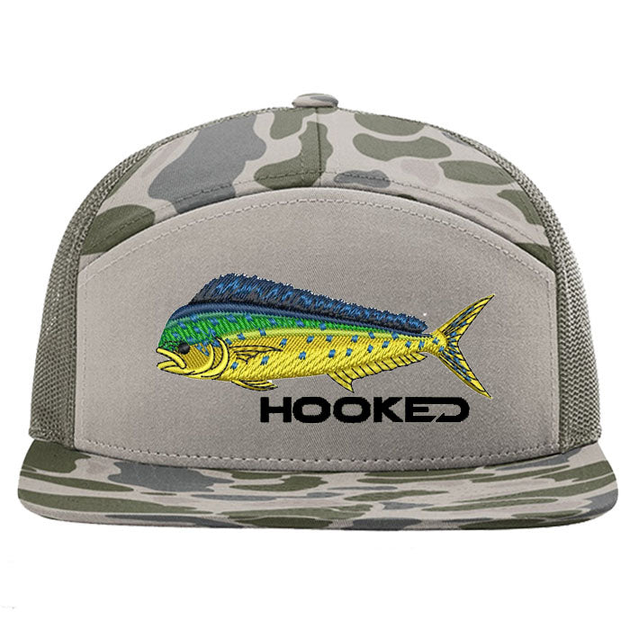Mahi Mahi Dolphin - R168P Marsh Duck Camo Flat Bill