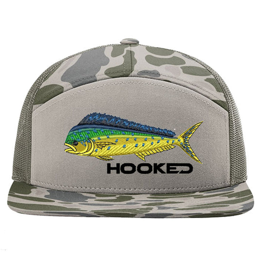 Mahi Mahi Dolphin - R168P Marsh Duck Camo Flat Bill
