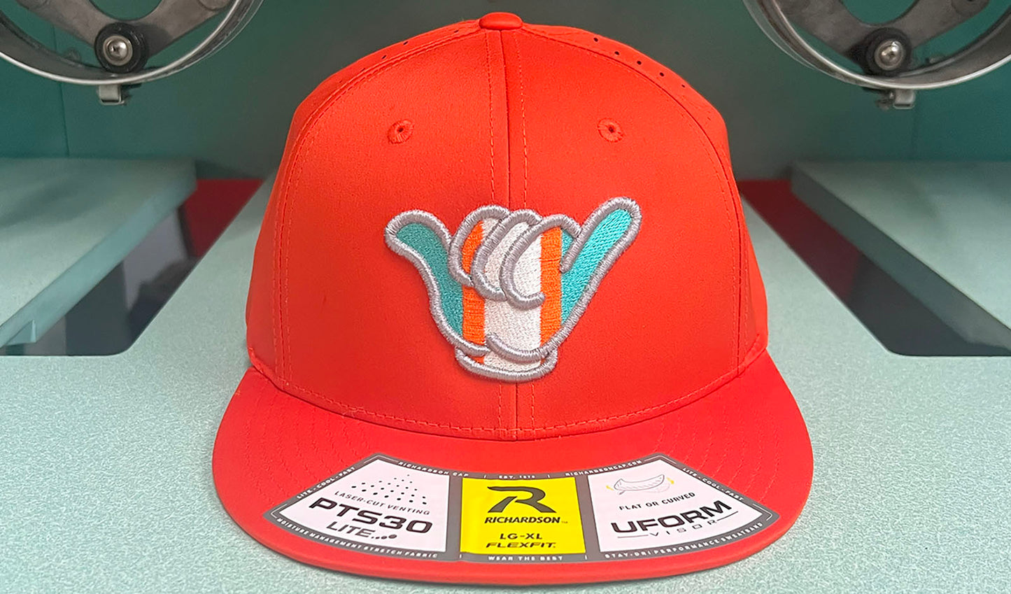 Dolphins Hang Loose Hat - PTS30 Solid Orange